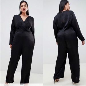 ASOS Black Satin Jumpsuit